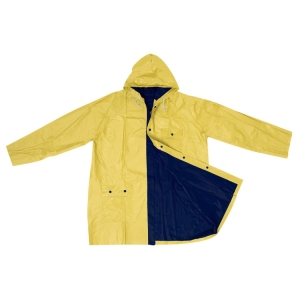Dwustronny płaszcz przeciwdeszczowy NANTERRE żółto-granatowy