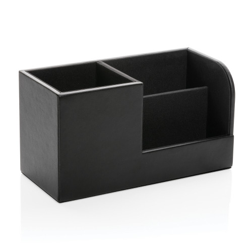 Organizer na biurko, PU z recyklingu Black P300.221 (6)
