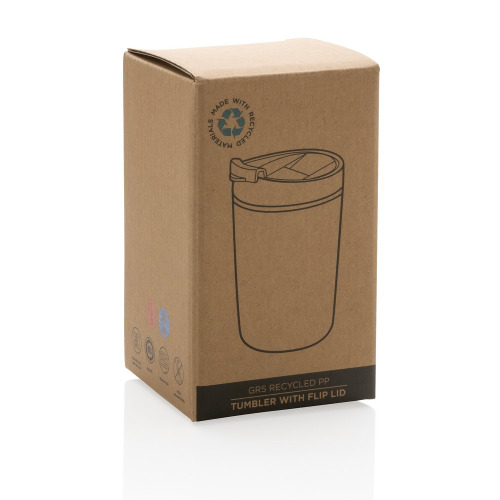 Kubek podróżny 300 ml z PP z recyklingu Czarny P433.081 (6)