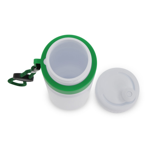 Bidon Sportowy Z Obwódka I Kolorowym Sznurkiem 750ml Biały / zielony LT98736-N0131 (1)
