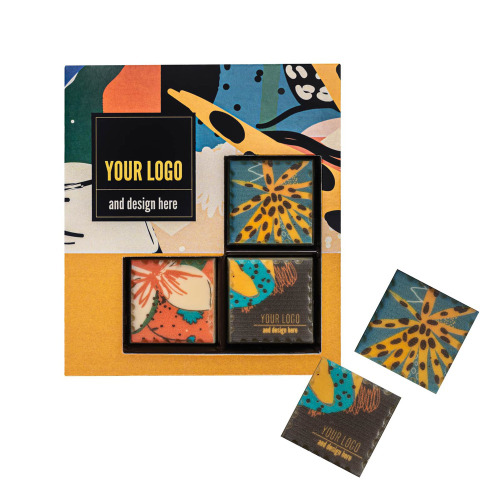 Praliny z nadrukiem Chocostamp 3 sztuki Wielokolorwy S0322 (1)