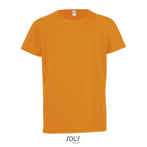 SPORTY Dziecięcy T-Shirt neonowy pomarańczowy