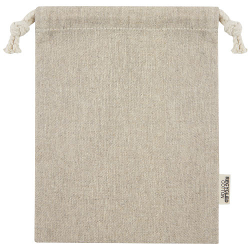 Pheebs torba na prezent z bawełny z recyklingu o gramaturze 150 g/m² i z certyfikatem GRS, mała o pojemności 0,5 l Naturalny melanż 12067006 (3)