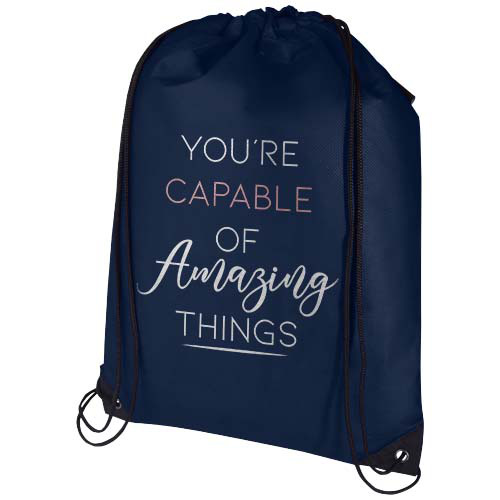 Evergreen torba ściągana sznurkiem o pojemności 5 l z włókiny z recyklingu z certyfikatem GRS Granatowy 13008055 (1)