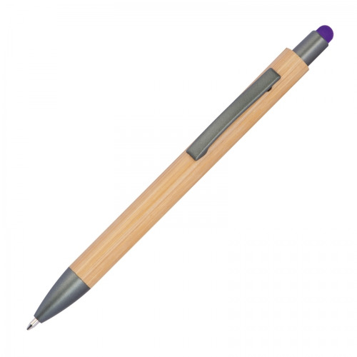 Długopis drewniany touch pen LUCIO Fioletowy 1219412 (1)