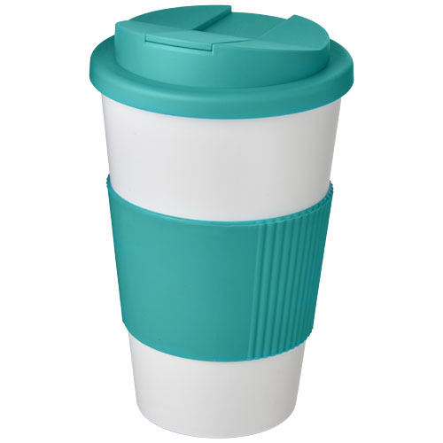 Americano® 350 ml tumbler with grip & spill-proof lid Biały 21069604 