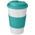 Americano® 350 ml tumbler with grip & spill-proof lid Biały 21069604  thumbnail