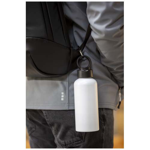 Trinity butelka na wodę z aluminium z recyklingu z certyfikatem RCS, z pokrywką RPET 600 ml Navy Blue 10081555 (7)