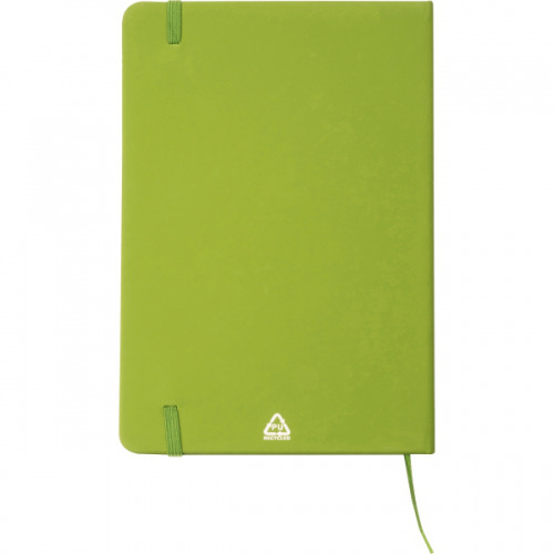 Notatnik A5 w linie z materiałów z recyklingu DOMINIK Jasnozielony 2526129 (4)
