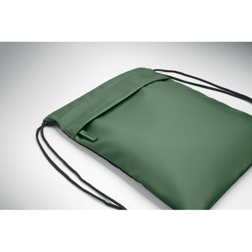 Worek ze sznurkiem 600D RPET Ciemnozielony MO2639-60 (3)