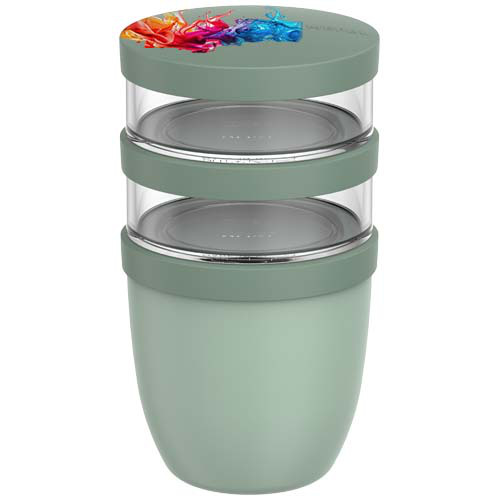 Mepal Ellipse 3-częściowy izolowany pojemnik na lunch o pojemności 500 ml + 2 x 200 ml Szałwiowy zielony 11314361 (7)