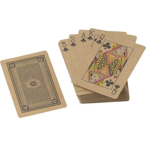 Karty do gry z papieru z recyklingu brązowy V8306-16 (1)