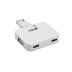 4-portowy USB Bialy