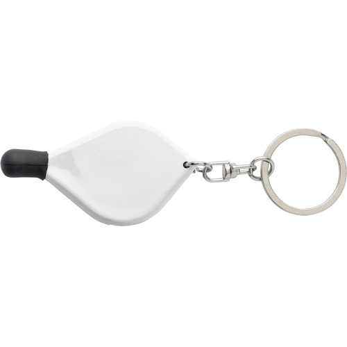 Brelok do kluczy, touch pen, żeton do wózka na zakupy biały V1685-02 
