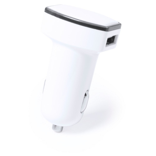 Ładowarka, adapter do zapalniczki samochodowej, GPS Biały V3868-02 (1)