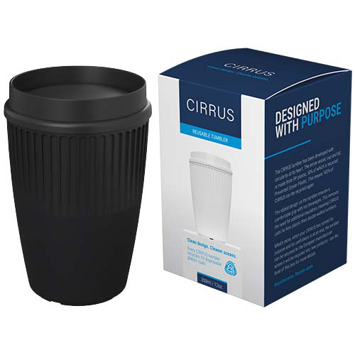 Cirrus POP kubek o pojemności 350 ml z pokrywką 360° Czarny 22052090 (6)