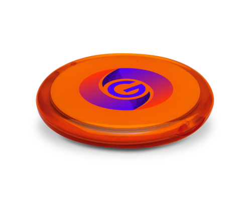 Okrągłe podwójne lusterko przezroczysty pomarańczowy IT3054-29 (2)