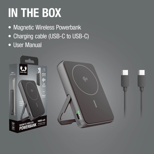 Fresh 'n Rebel Powerbank bezprzewodowy 10000 mAh kompatybilny z MagSafe Ciemnoszary LT49745-N0060 (3)