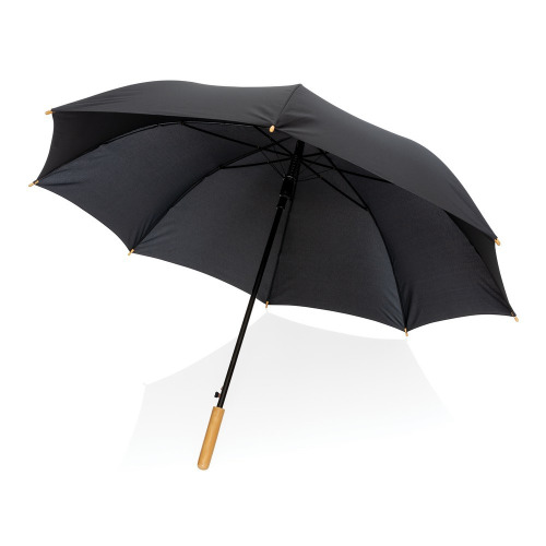 Bambusowy parasol automatyczny 27" AWARE™ RPET Czarny P850.661 (3)