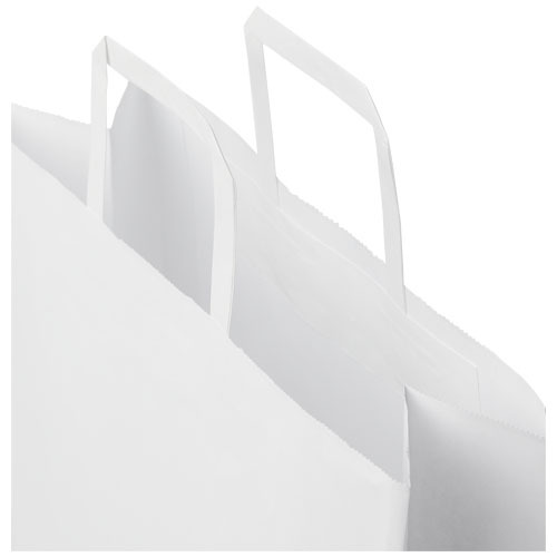 Torba z papieru Kraft z płaskimi uchwytami – 32 x 12 x 40 cm Biały 1PQ00501 (3)