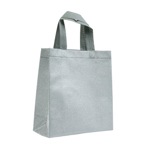130g Torba prezentowa z błyszczącej włókniny / Luxbag Srebrny