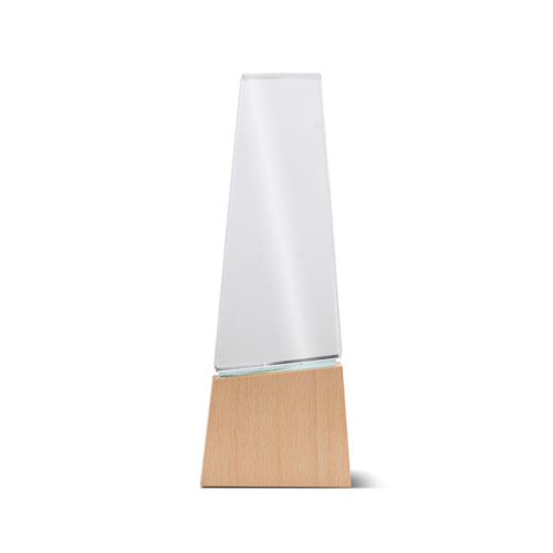 Trofeum z drewna i szkła z pudełkiem prezentowym / Best Light Brown IP37053338 