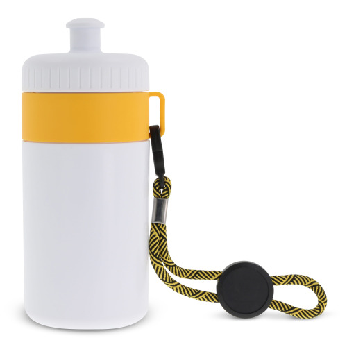 Bidon Sportowy Z Obwódka I Kolorowym Sznurkiem 500ml Biały / żółty LT98785-N0141 