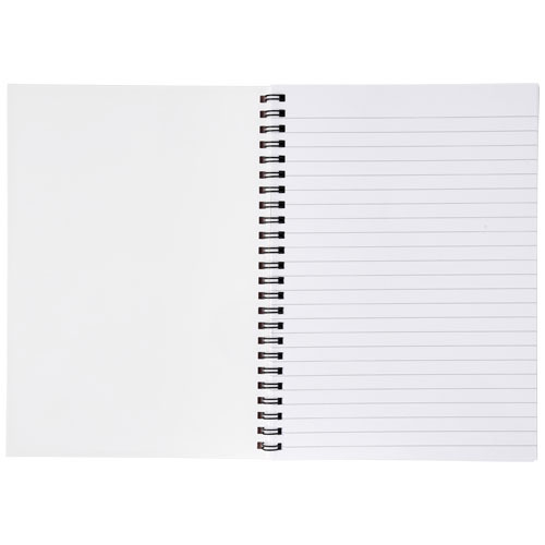 Notatnik Desk-Mate® w formacie A5 z okładką wykonaną z syntetycznego materiału. Biały 21271001 (3)