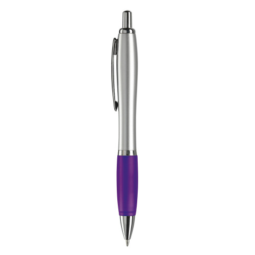 Długopis Hawaï srebrny Srebrny / purpurowy LT80422-N0572 (3)