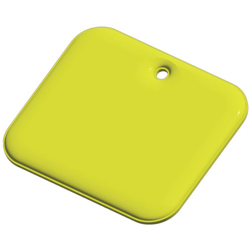 RFX™ reflective prostokątna odblaskowa zawieszka z PVC rozmiar XL Neonowy żółty 1PR12213 (2)