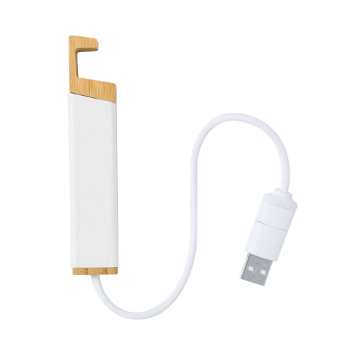 Hub USB i USB typu C ze zrecyklingowanych kartoników po mleku biały V2006-02 (3)