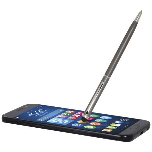 Ore aluminium ballpoint pen with stylus Tytanowy 10625682 (4)