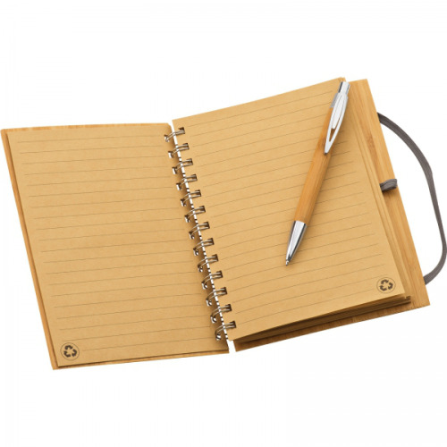 Notatnik A5 w linie z papieru z recyklingu FRANCESCA Brązowy 2890901 (3)