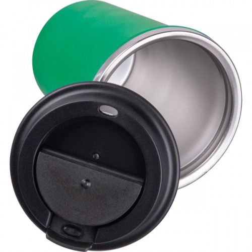 Kubek termiczny 350 ml z powłoką z recyklingu METODY Zielony 8496209 (2)