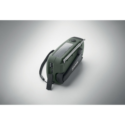 Przenośne radio z latarką LED Ciemnozielony MO2746-60 (3)