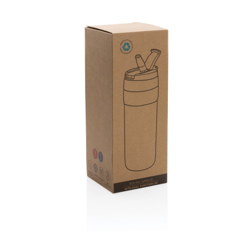 Butelka sportowa 670 ml ze stali nierdzewnej z recyklingu Biały P433.133 (13)