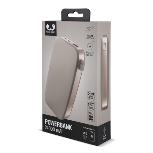 2PB24100 I Fresh 'n Rebel Powerbank 24000 mAh PD USB-C  Beżowy LT49404-N0055 (4)
