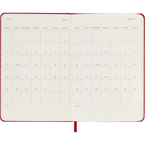 Kalendarz MOLESKINE Czerwony VM292-05/2027 (6)