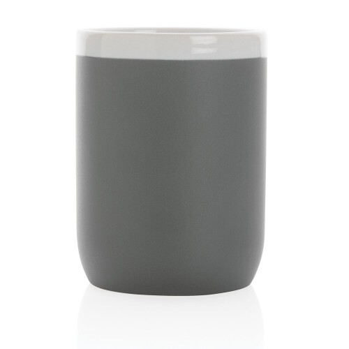 Kubek ceramiczny 300 ml grey, white P434.092 (3)