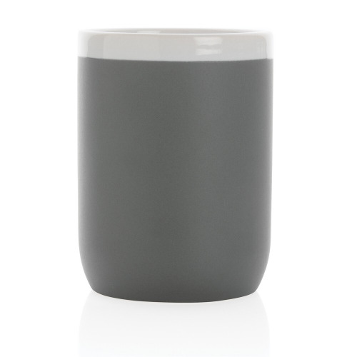 Kubek ceramiczny 300 ml grey, white P434.092 (3)