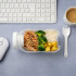 Pudełko na lunch z przegródką na sos, z łyżką i widelcem Biały LT90427-N0001 (6) thumbnail