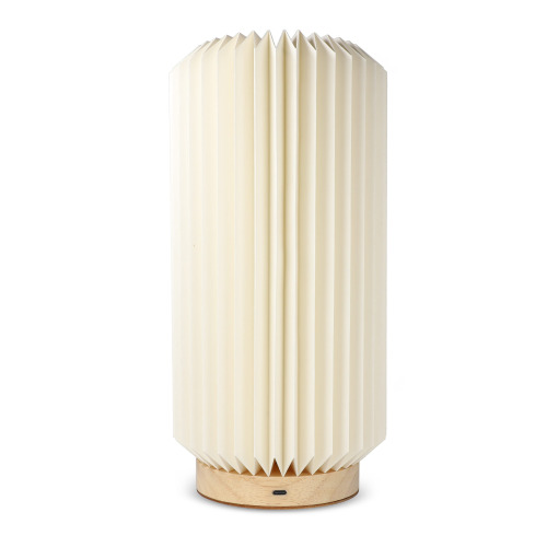 Składana papierowa lampa LED Coollux Aurora Tall na drewnianej podstawie, 32 cm Naturalny LT40726-N0094 (7)