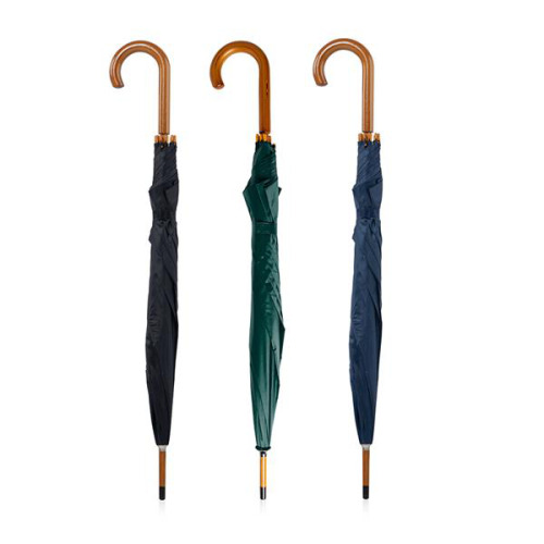 Parasol automatyczny z drewnianą rączką Ciemnozielony IP35038444 (5)