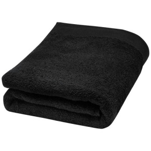 Ellie bawełniany ręcznik kąpielowy o gramaturze 550 g/m² i wymiarach 70 x 140 cm Czarny