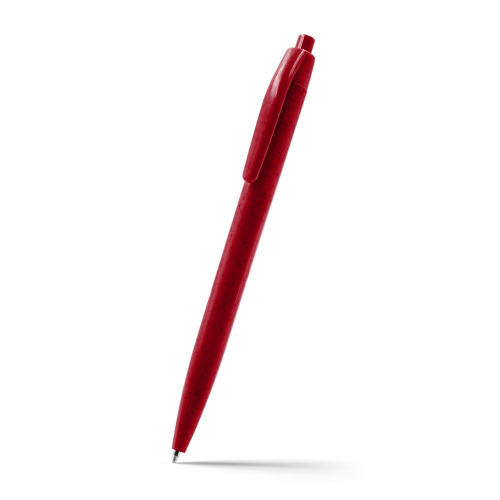 Długopis z włókien słomy pszenicznej czerwony V1979-05 (1)