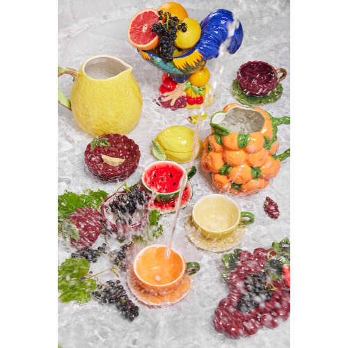 FRUITS UCHWYTY NA PAŁECZKI 4-SZT., Ż&Oacute;ŁTY/FIOLETOWY/CZERWONY Fioletowy 5228660214-00--00 (3)