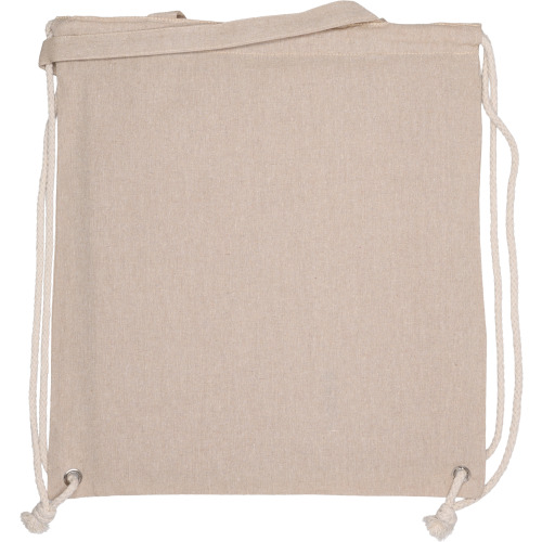 Torba bawełniana z długimi uszami z recyklingu 140 g/m2 ADDISON Beżowy 254306 (2)