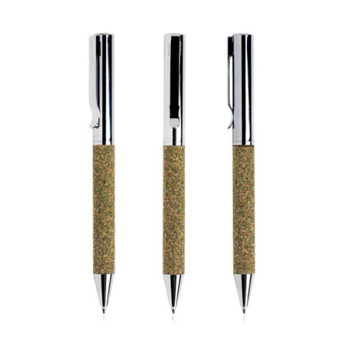 Długopis ekologiczny w kartonowym etui / Thevertia Srebrny IP13153890 (2)