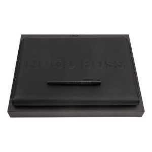 Zestaw upominkowy HUGO BOSS pióro wieczne i teczka A4 - HSH2092A + HTA209A