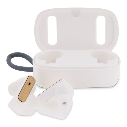 TWS Earbuds bamboo Biały LT95017-N0001 